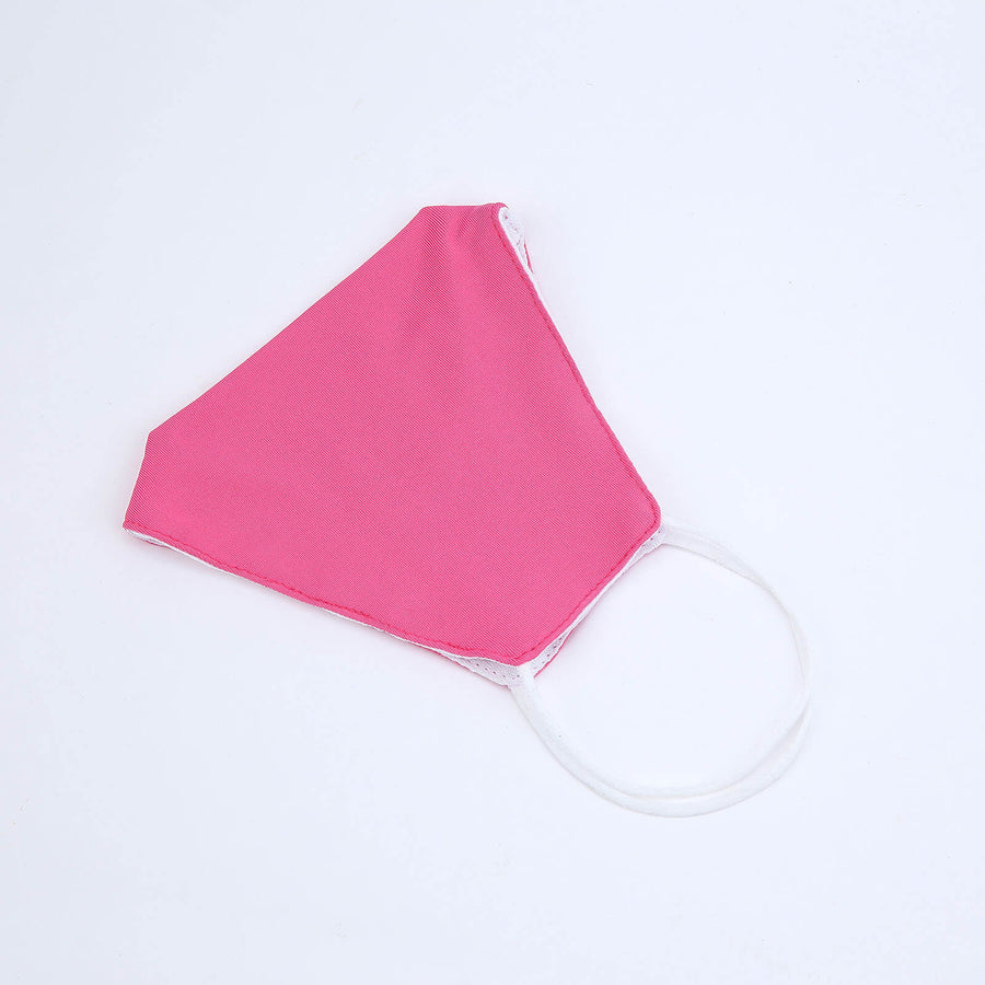 2 Ply Fuchsia Ultra Soft 100% Organic Cotton Face Masks, Reusable Fabric Masks With Soft Ear Loops