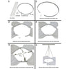 4 Panel White Ceiling Drape & Stainless Steel Hanging Hoop Hardware Kit + FREE Installation Tool Kit