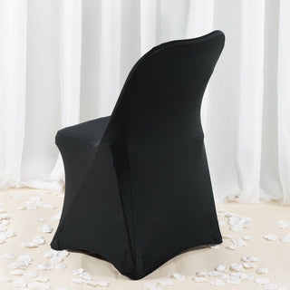 Unleash Your Creativity with the Black Premium Spandex Stretch Fitted Folding Chair Cover