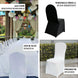 Black Premium Spandex Stretch Fitted Banquet Chair Cover With Foot Pockets - 220 GSM