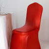 Shiny Metallic Red Spandex Banquet Chair Cover, Glittering Premium Fitted Chair Cover