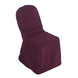 Burgundy Polyester Banquet Chair Cover, Reusable Stain Resistant Chair Cover#whtbkgd