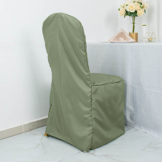 Create Unforgettable Moments with the Dusty Sage Green Polyester Banquet Chair Cover
