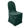 Hunter Emerald Green Polyester Banquet Chair Cover, Reusable Stain Resistant Chair Cover#whtbkgd
