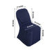 Navy Blue Polyester Banquet Chair Cover, Reusable Stain Resistant Chair Cover