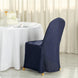 Navy Blue Polyester Banquet Chair Cover, Reusable Stain Resistant Chair Cover