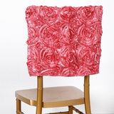 16inch Rose Quartz Satin Rosette Chiavari Chair Back Cover Caps - Clearance SALE#whtbkgd