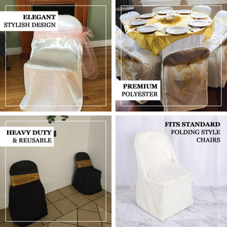 Upgrade Your Event Décor with Ivory Polyester Folding Chair Covers