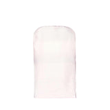 Blush Polyester Folding Round Chair Cover, Reusable Stain Resistant Chair Cover