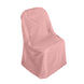 Dusty Rose Polyester Folding Chair Cover, Reusable Stain Resistant Slip On Chair Cover#whtbkgd
