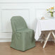 Eucalyptus Sage Green Polyester Folding Round Chair Cover, Reusable Stain Resistant Chair Cover