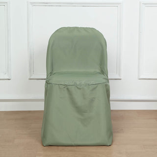 Invest in Quality and Style with the Dusty Sage Green Reusable Chair Cover