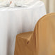 Gold Polyester Folding Round Chair Cover, Reusable Stain Resistant Chair Cover