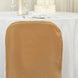 Gold Polyester Folding Round Chair Cover, Reusable Stain Resistant Chair Cover