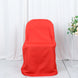 Red Polyester Folding Round Chair Cover, Reusable Stain Resistant Chair Cover