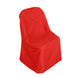 Red Polyester Folding Round Chair Cover, Reusable Stain Resistant Chair Cover#whtbkgd