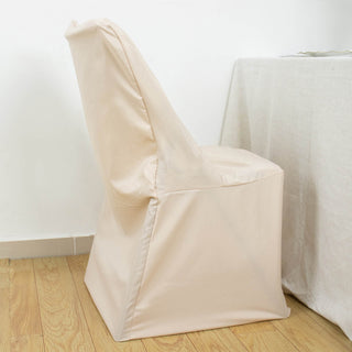 Create a Stunning Event Decor with Beige Reusable Chair Covers