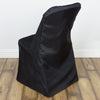 Black Polyester Lifetime Folding Chair Covers, Durable Reusable Chair Covers