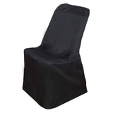 Black Polyester Lifetime Folding Chair Covers, Durable Reusable Slip On Chair Covers#whtbkgd
