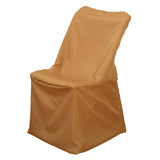 Gold Lifetime Polyester Reusable Folding Chair Cover, Durable Slip On Chair Cover#whtbkgd