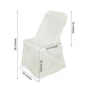 Ivory Polyester Lifetime Folding Chair Covers, Durable Reusable Chair Covers