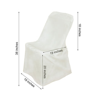 Elegant Ivory Polyester Lifetime Folding Chair Covers