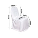 White Stretch Slim Fit Scuba Chair Covers, Wrinkle Free Durable Chair Covers