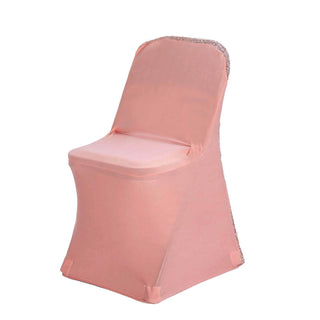 Durable and Versatile: The Rose Gold Folding Fitted Chair Cover