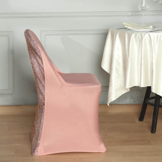 Add a Touch of Luxury with the Metallic Shimmer Tinsel Back Chair Cover