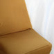 Gold Spandex Stretch Folding Chair Cover, Fitted Chair Cover with Metallic Shimmer Tinsel Back