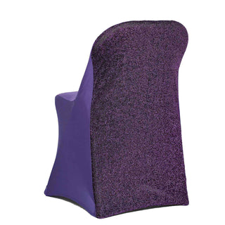 Add a Touch of Glamour with the Purple Spandex Stretch Folding Chair Cover