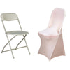 Blush Rose Gold Spandex Stretch Fitted Folding Chair Cover - 160 GSM