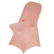 Dusty Rose Spandex Stretch Fitted Folding Chair Cover - 160 GSM#whtbkgd