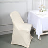 Beige Spandex Stretch Fitted Folding Chair Cover - 160 GSM