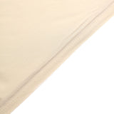 Beige Spandex Stretch Fitted Folding Slip On Chair Cover - 160 GSM