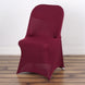 Burgundy Spandex Stretch Fitted Folding Slip On Chair Cover - 160 GSM