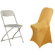 Gold Spandex Stretch Fitted Folding Chair Cover - 160 GSM