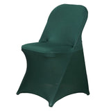 Hunter Emerald Green Spandex Stretch Fitted Folding Slip On Chair Cover 160 GSM#whtbkgd