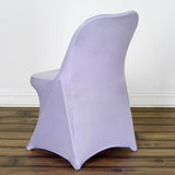 Lavender Lilac Spandex Stretch Fitted Folding Slip On Chair Cover - 160 GSM