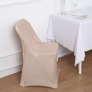 The Perfect Nude Spandex Stretch Fitted Folding Chair Cover