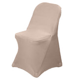 Nude Spandex Stretch Fitted Folding Slip On Chair Cover - 160 GSM#whtbkgd