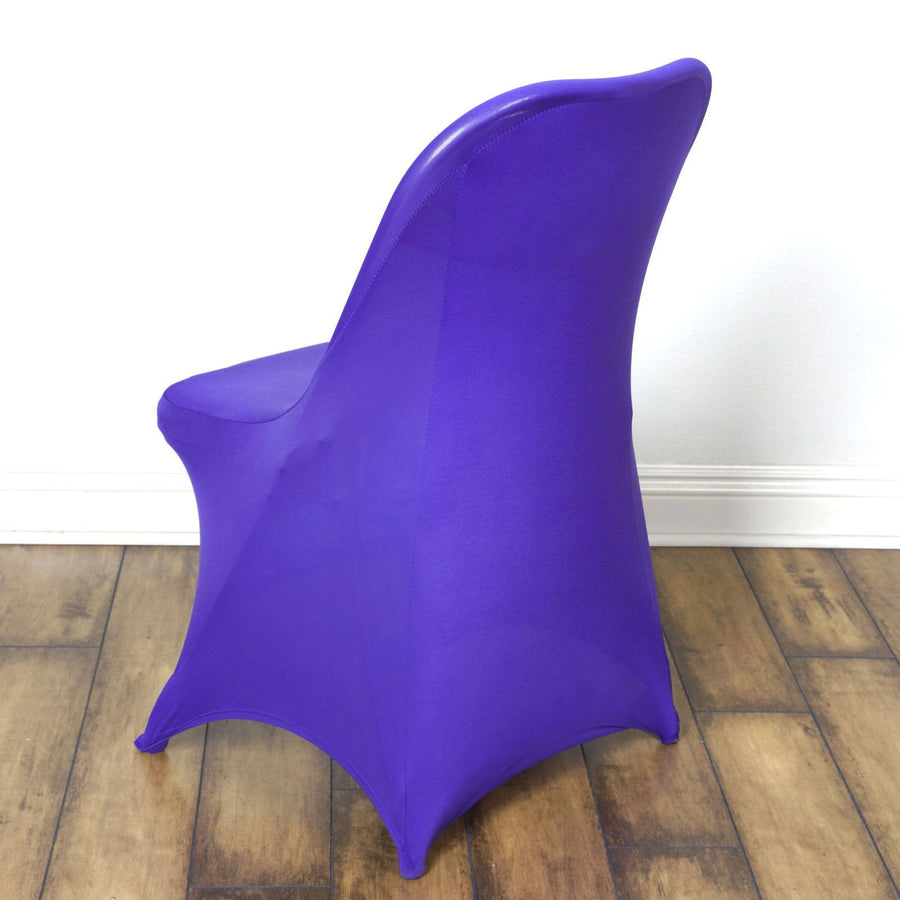 Purple Spandex Stretch Fitted Folding Chair Cover - 160 GSM