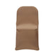 Taupe Spandex Stretch Fitted Folding Slip On Chair Cover - 160 GSM