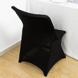 Black Stretch Spandex Lifetime Folding Chair Cover