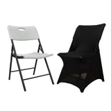 Black Stretch Spandex Lifetime Folding Chair Cover