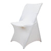 White Stretch Spandex Lifetime Folding Chair Cover#whtbkgd