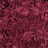 Burgundy Satin Rosette Spandex Stretch Banquet Chair Cover, Fitted Chair Cover#whtbkgd