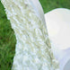 Ivory Satin Rosette Spandex Stretch Banquet Chair Cover, Fitted Chair Cover