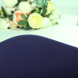 Navy Blue Satin Rosette Spandex Stretch Banquet Chair Cover, Fitted Slip On Chair Cover