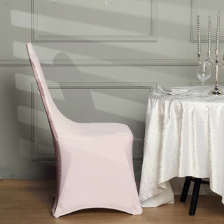 Add Glamour and Elegance with the Blush Spandex Chair Cover